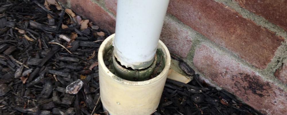 Broken Discharge Line | Area Waterproofing & Concrete | Wisconsin Broken Discharge Line | Area Waterproofing & Concrete | Wisconsin