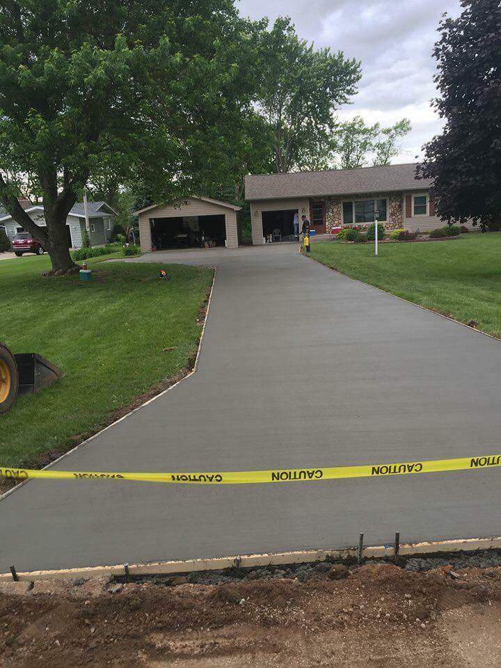 Freshly Poured Concrete Driveway | Concrete Finishing | Area Waterproofing