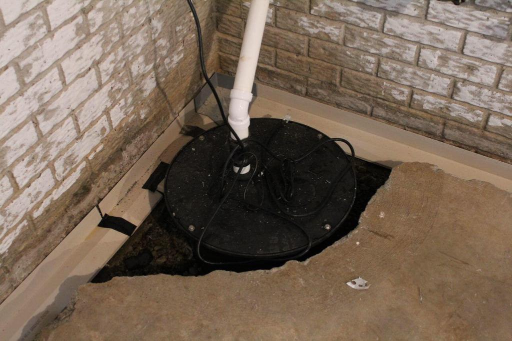 interior waterproofing system sump pump corner | Interior Waterproofing | Area Waterproofing