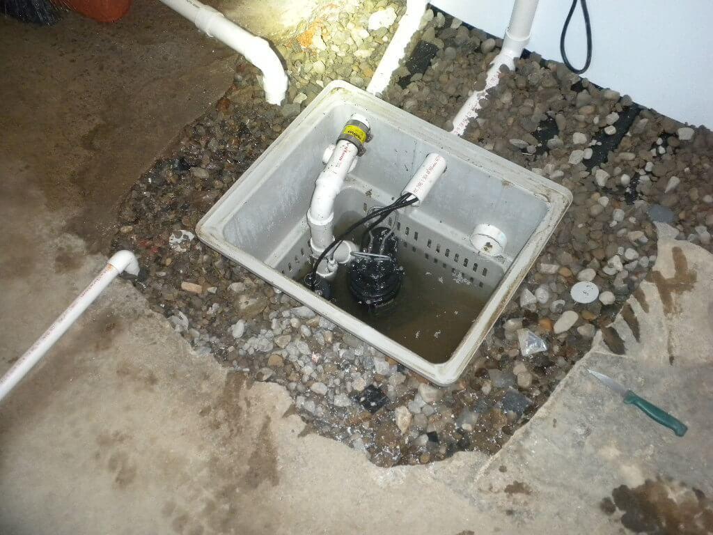 Sump Pump Full Of Water | Sump Pump Service | Area Waterproofing